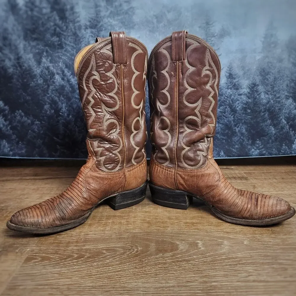 Tony Lama Exotic Teju Lizard Boots | Men's 7.5